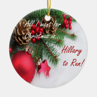 Cerâmica Ornamento do feriado de Hillary Clinton