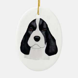 Cerâmica Ornamento do filhote de cachorro do Spaniel de