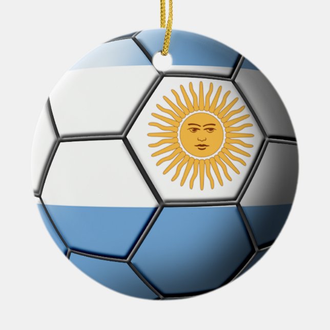 Cerâmica Ornamento do futebol de Argentina (Frente)
