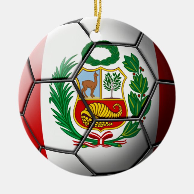 Cerâmica Ornamento do futebol de Peru (Frente)