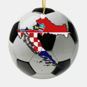 Cerâmica Ornamento do futebol do futebol de Croatia