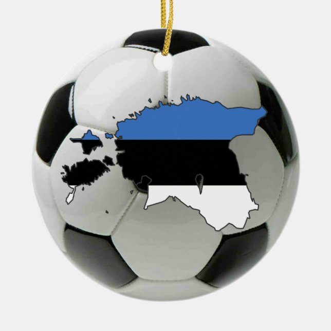 Cerâmica Ornamento do futebol do futebol de Estónia (Frente)