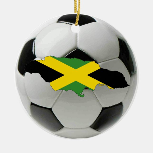 Cerâmica Ornamento do futebol do futebol de Jamaica (Frente)