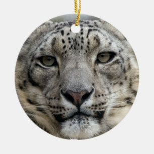 Cerâmica Ornamento do leopardo de neve