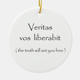 Cerâmica Ornamento do liberabit-círculo dos vos de Veritas
