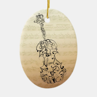 Cerâmica Ornamento do manuscrito de Bach do rabisco do