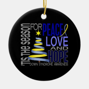 Cerâmica Ornamento do Natal 1 de Síndrome de Down