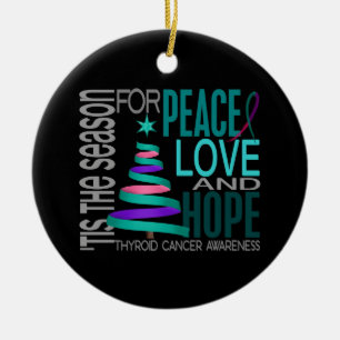 Cerâmica Ornamento do Natal 1 do cancer de tiróide