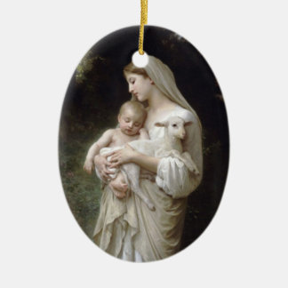 Cerâmica Ornamento do Oval da inocência de Bouguereau