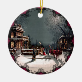 Cerâmica Ornamento do Partido de Natal Vitoriano