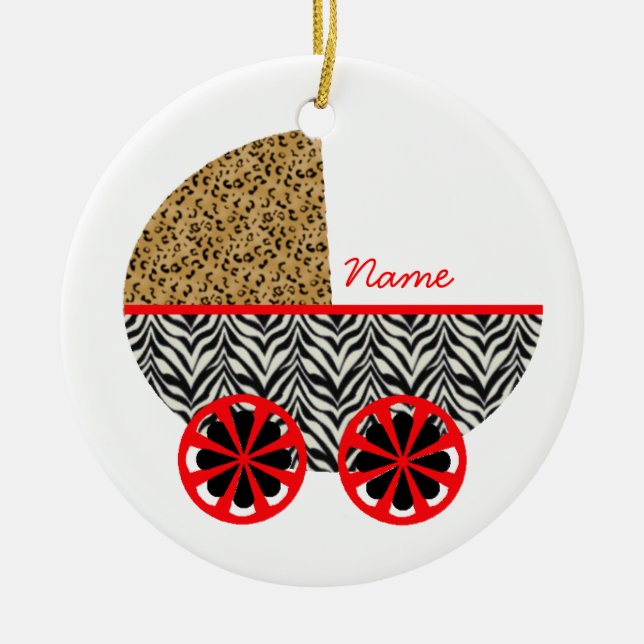 Cerâmica Ornamento do Pram com citações das meninas de (Frente)