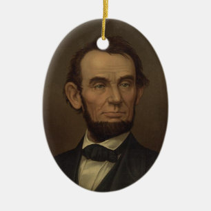 Cerâmica Ornamento do retrato de Abe Lincoln
