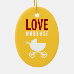 Cerâmica Ornamento do Sonogram - carruagem de bebê do