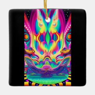 Cerâmica ornamento do templo de coruja