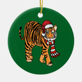 Cerâmica Ornamento do Tigre de Natal