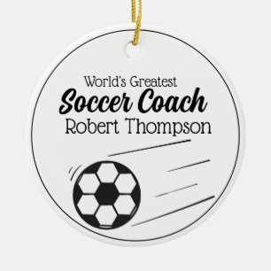 Cerâmica Ornamento do treinador personalizado de futebol br