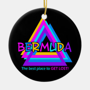 Cerâmica Ornamento do TRIÂNGULO de BERMUDA - personalize