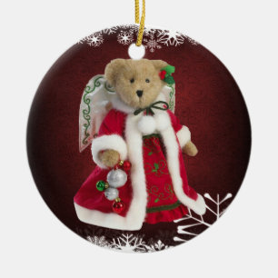Cerâmica Ornamento do Urso de Teddy Anjo Festivo