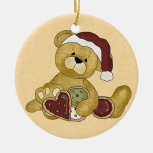 Cerâmica Ornamento doce do urso de ursinho