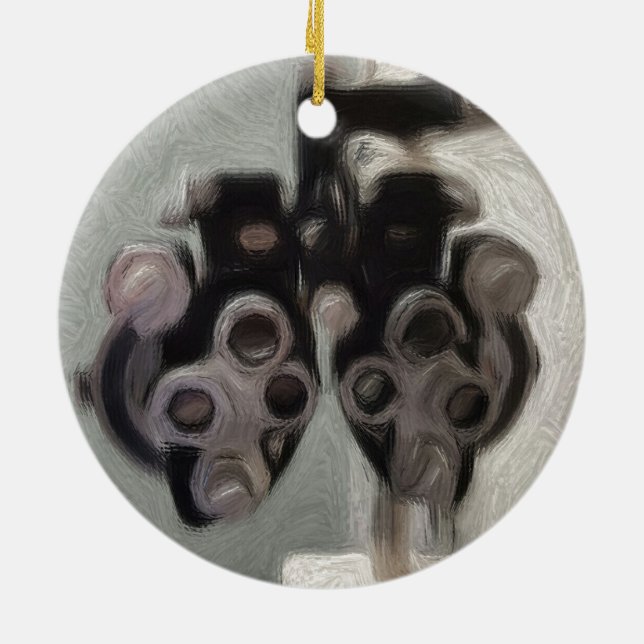 Cerâmica Ornamento dos doutores de olho teste (Traseira)