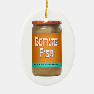Cerâmica Ornamento dos peixes de Gefilte