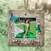 Ornamento Elegante de Quinceanera Green