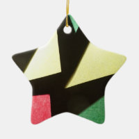 Ornamento em Estrela com Padrão de Vidro Armazenad