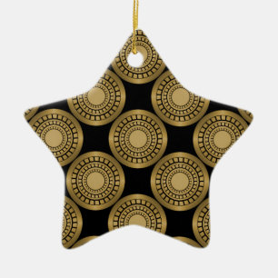 Cerâmica Ornamento em estrela de círculos ultra-modernos, O