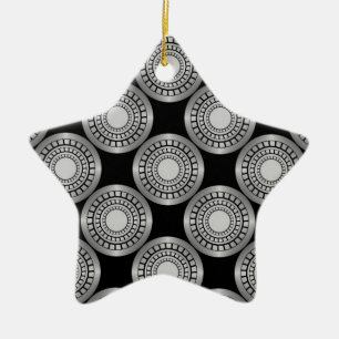 Cerâmica Ornamento em estrela de círculos ultra modernos, p