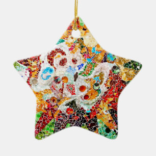 Cerâmica Ornamento em forma de estrela Gaudi