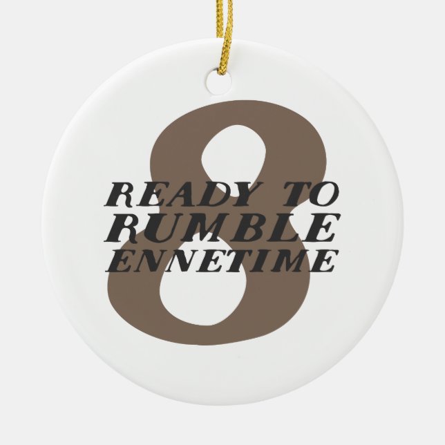 Cerâmica Ornamento engraçado de Enneagram 8 (Frente)