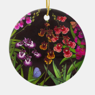 Cerâmica Ornamento equitante das orquídeas de Oncidium