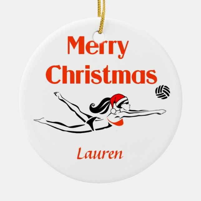 Cerâmica Ornamento feito sob encomenda de VolleyChick (Frente)