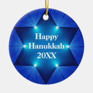 Cerâmica Ornamento feliz bonito de Hanukkah 20XX