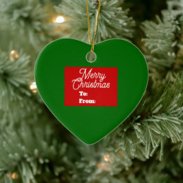 Cerâmica Ornamento Feliz de Natal
