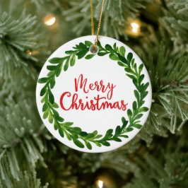 Cerâmica Ornamento Feliz de Natal