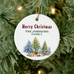 Cerâmica Ornamento Feliz de Natal