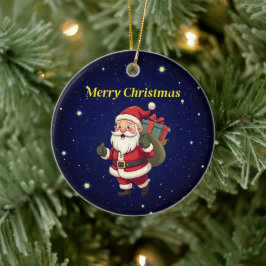Cerâmica Ornamento Feliz de Natal