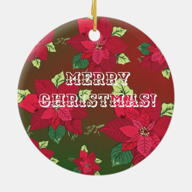 Cerâmica Ornamento Feliz de Natal (Traseira)