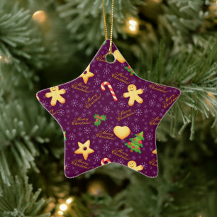 Cerâmica Ornamento Feliz de Natal