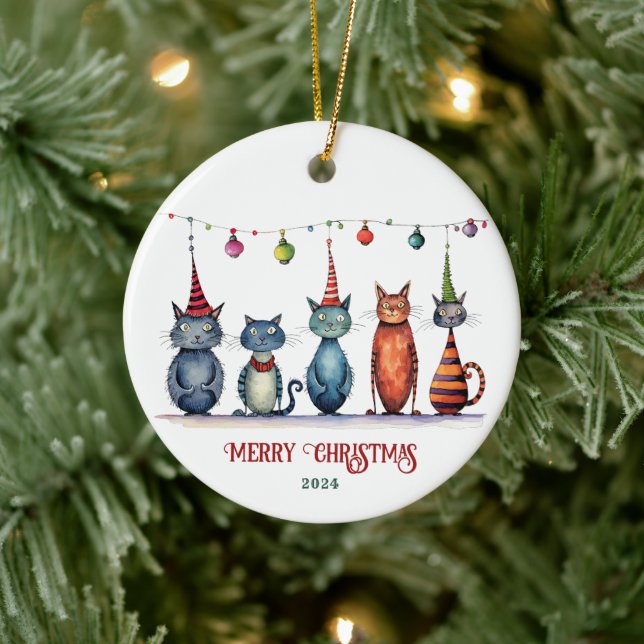 Cerâmica Ornamento Feliz de Natal (Árvore)