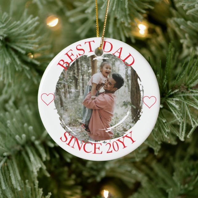 Cerâmica Ornamento Feliz de Natal do Melhor Pai (Árvore)