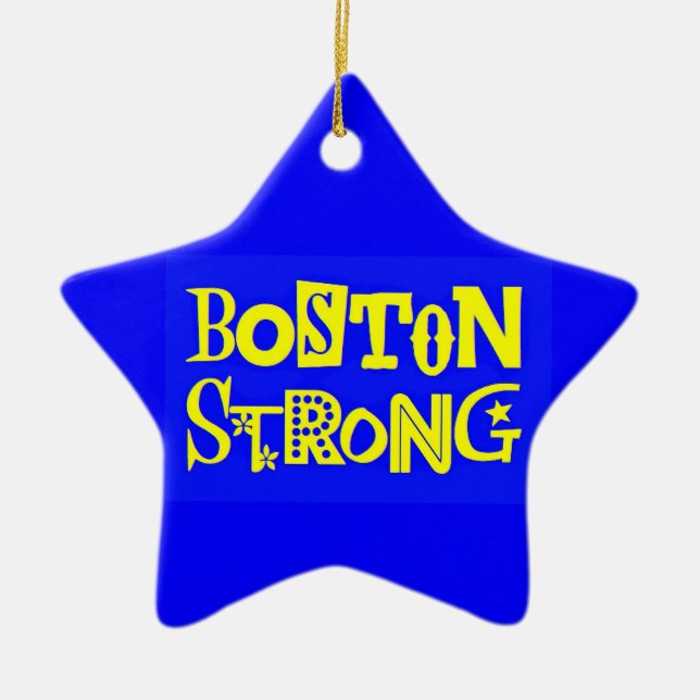 Cerâmica Ornamento forte da estrela de Boston (Frente)