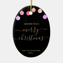 Cerâmica Ornamento Fotográfico Colorido Festivo de Natal Mo