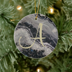 Cerâmica Ornamento geológico de Natal Personalizado