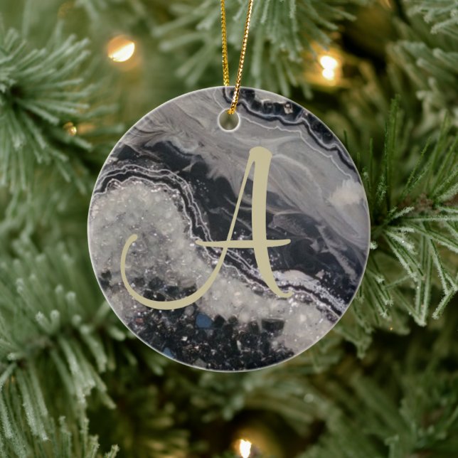 Cerâmica Ornamento geológico de Natal Personalizado (Árvore)