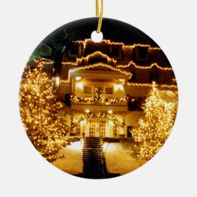 Cerâmica Ornamento "Inn" de inverno (Frente)