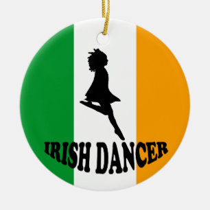 Cerâmica Ornamento irlandês da dança de etapa