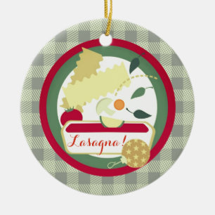 Cerâmica Ornamento italiano da árvore de Natal da comida