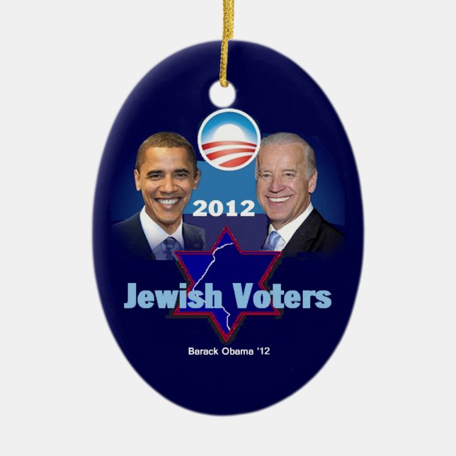 Cerâmica Ornamento judaico de Obama (Frente)